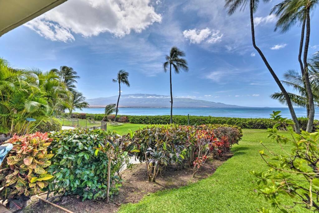 Stunning Maui Direct Ocean Front On The Beach, Walk To Beach From Condo, Watch Turtles, Whales, Ac In All Rooms Ocean View Pool And Spa Wailuku Bagian luar foto